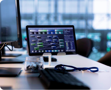 Team using connected operational technology